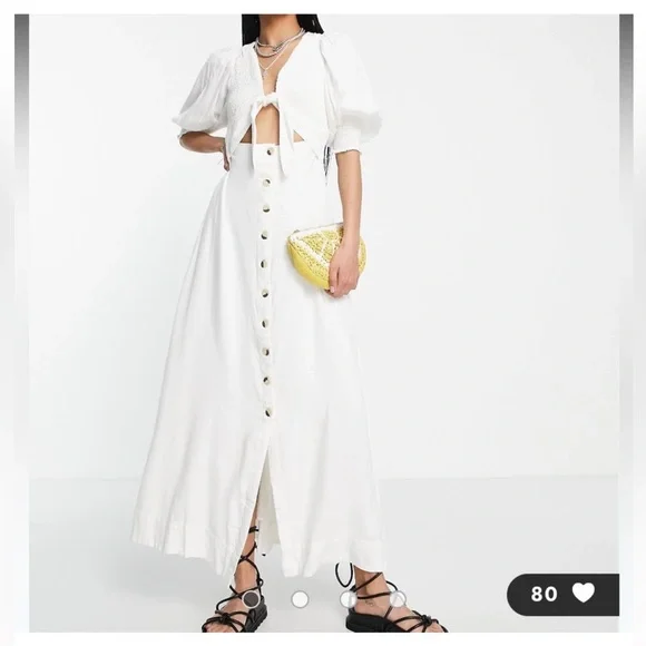 XS Free People String of Hearts Maxi Dress - Picture 2 of 10